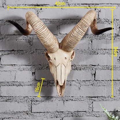 Simulation Animal Bull Cow 3D Skull Head Resin Wall Hanging Room Wall Home Decoration Skeleton Halloween Props for Home Decor