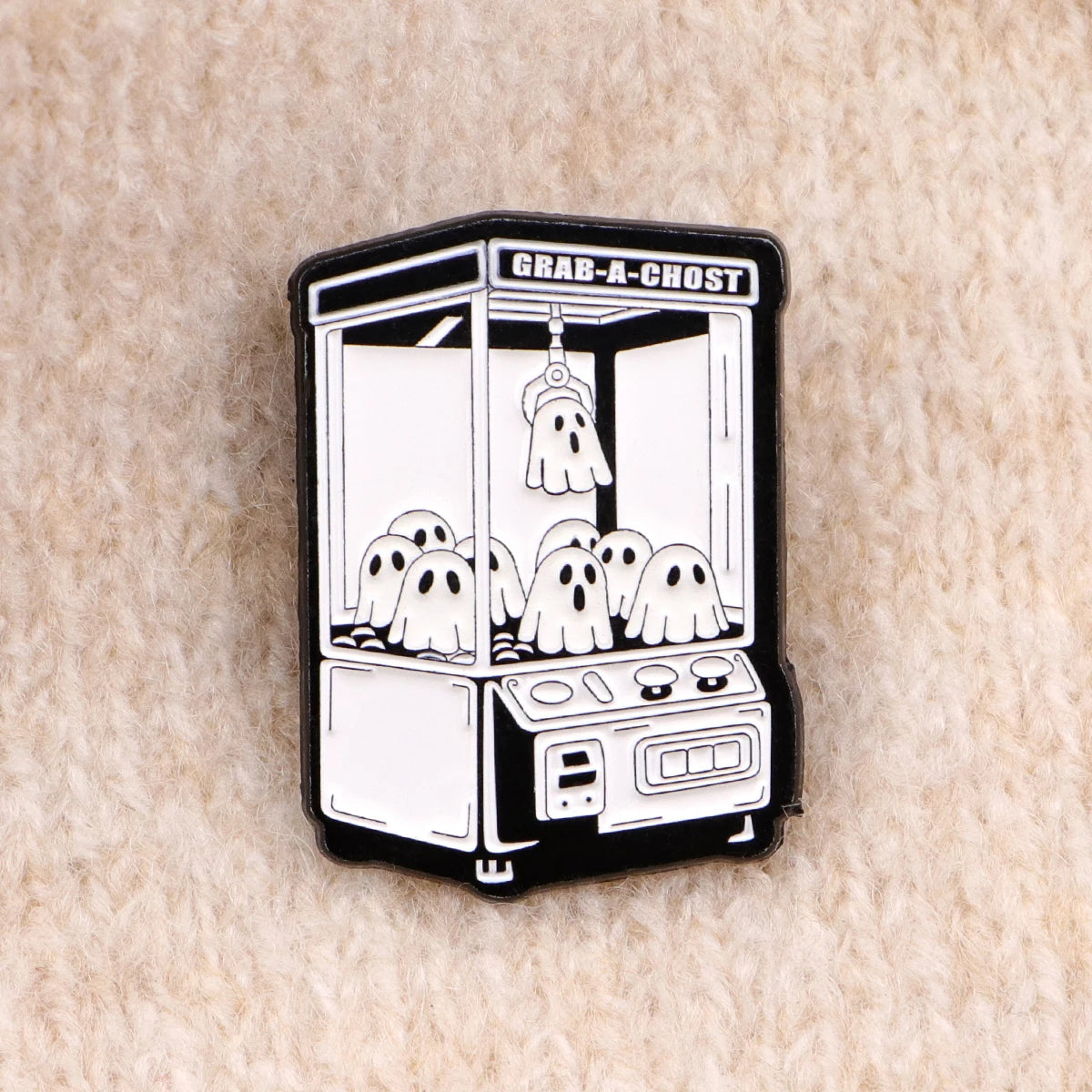 Cartoon Ghost Doll Machine Enamel Pin Vintage Brooches Backpack Accessories Bags Badge Fashion Lapel Jewelry Halloween Gifts