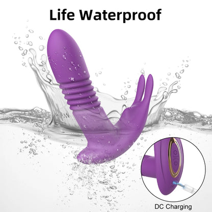 APP Thrusting Vibrator for Women Clitoris Stimulator Rotating Telescopic Wearable Dildo G Spot Massage Adult Sex Toy for Women