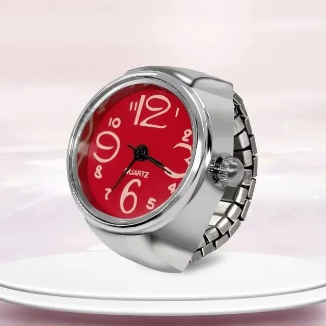 Ring Watch New Hot Selling Creative Alloy Shell Finger Circular Dial Couple Men And Women