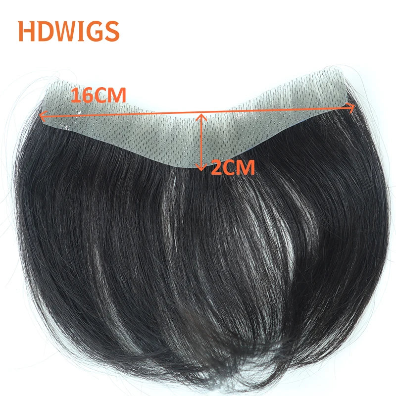 Vstyle Front Men's Capillary Prothesis Indian Human Hair Wig for Man Vloop Thin Skin Full PU Invisible Toupee Hairpiece Natural