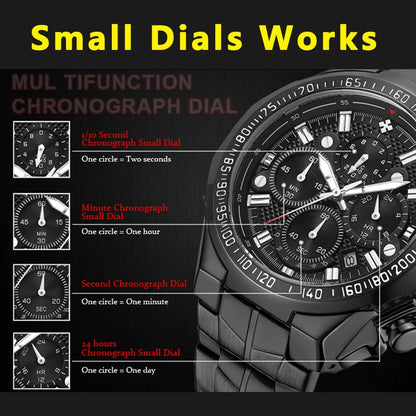 Relogio Masculino WWOOR Mens Watches 2024 Top Brand Luxury Wrist Watches For Men Gold Big Golden Male Chronograph Wristwatch Man