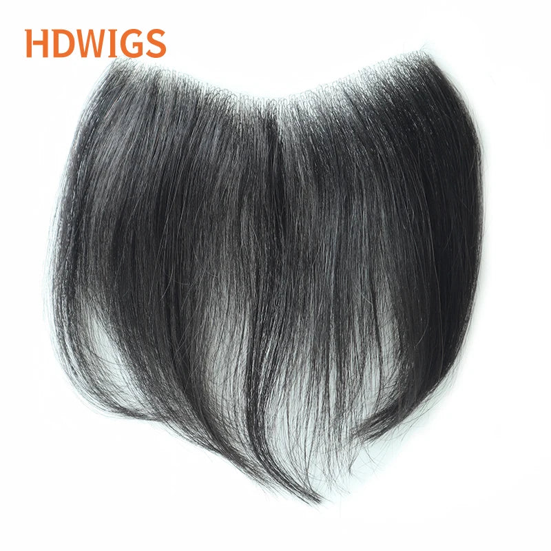 Vstyle Front Men's Capillary Prothesis Indian Human Hair Wig for Man Vloop Thin Skin Full PU Invisible Toupee Hairpiece Natural
