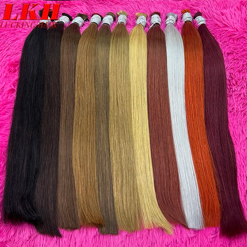 Cabello Humano Original Natural Suitable Dying All Colors Raw Vietnamese Virgin 100% Human Hair Bulk Bundles Extensions