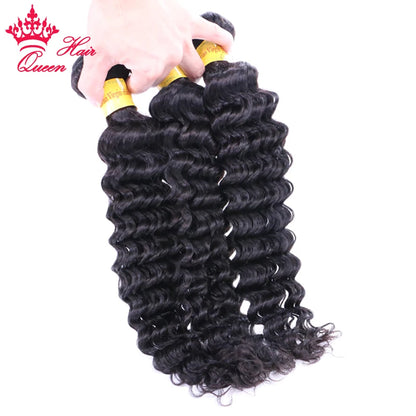 Peruvian Loose Wave and Deep Curly Wave Hair Weaving 100% Human Raw Hair Double Machine Weft Virgin Hair Bundles Queen Hair