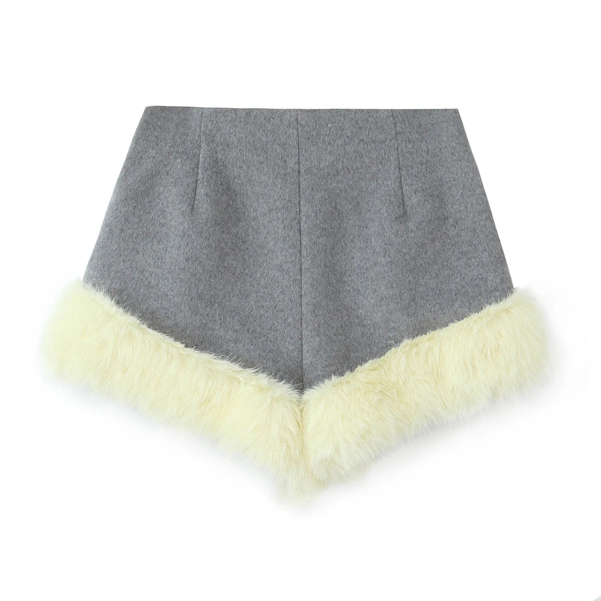 Women Suit 2025 Autumn Winter New Fashion Button Fur Decoration Jacket+Shorts Two-Piece Set Women Elegant Hight Street Suit