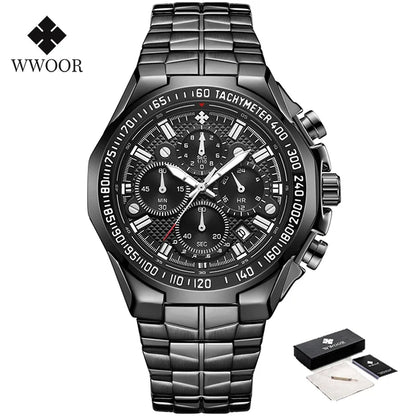 Relogio Masculino WWOOR Mens Watches 2024 Top Brand Luxury Wrist Watches For Men Gold Big Golden Male Chronograph Wristwatch Man
