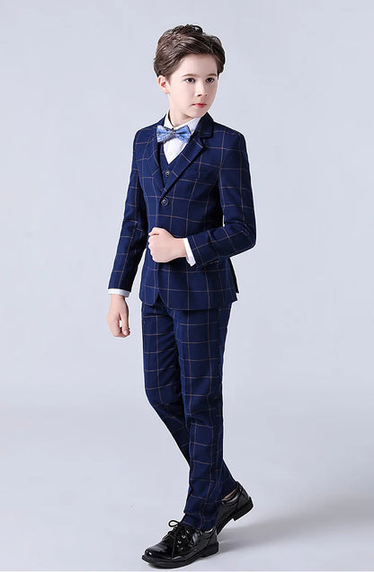 Children Boys Wedding Suit Spring Autumn 1-14 Years Teenager Kids Suits Outfits Set Formal Elegant Suits For Children