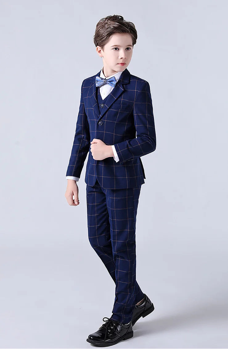 Children Boys Wedding Suit Spring Autumn 1-14 Years Teenager Kids Suits Outfits Set Formal Elegant Suits For Children