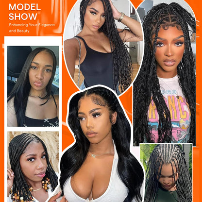 [NEW]Full Shine 100% Brazilian Human Hair Bulk Extensions Unprocessed Straight No Weft Hair for Braiding & Weaving Salon Quality
