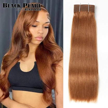 Cheap Chocolate Brown Bone Straight Human Hair Bundles "8-22" Remy 100% Virgin Human Hair #4 Brazilian Hair Weave 1 3 Bundles