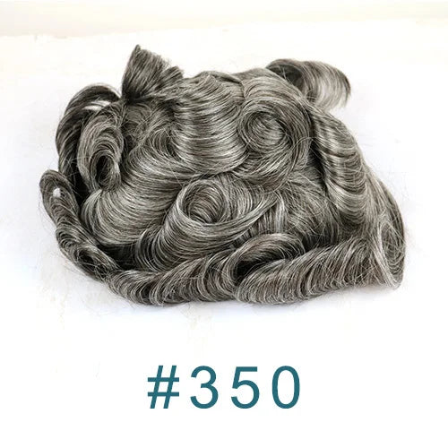 100% Human Hair 80Density Natural Hairline 0.02mm Full Skin Base Men Toupee #1B80 #60R Capillary Prosthesis System Man Hairpiece