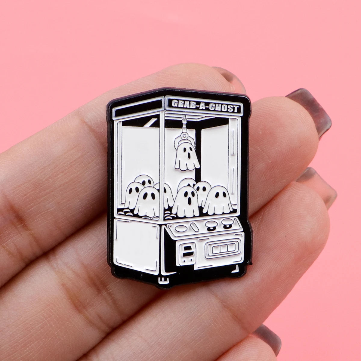 Cartoon Ghost Doll Machine Enamel Pin Vintage Brooches Backpack Accessories Bags Badge Fashion Lapel Jewelry Halloween Gifts