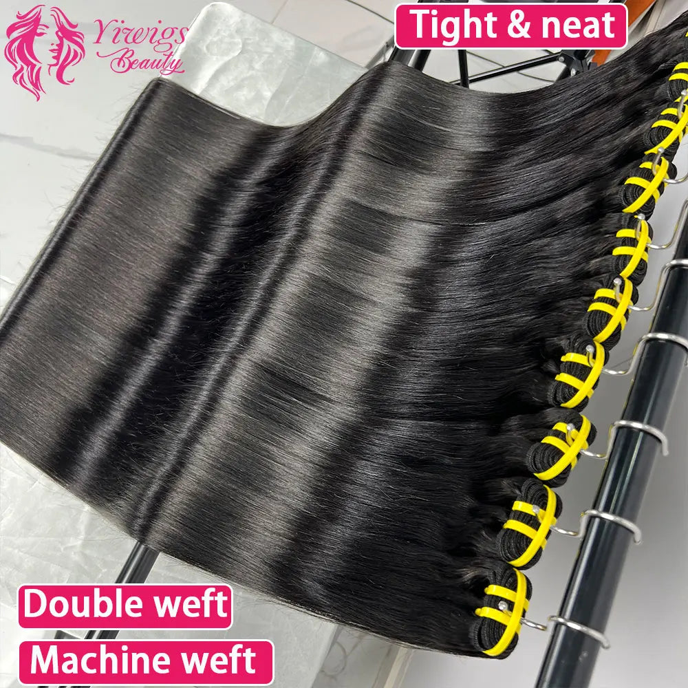 10-36 Inch Bone Straight Human Hair Weave Bundles Natural Color 100% Raw Human Hair Extension Tissage 1 3 4 Bundles Weft