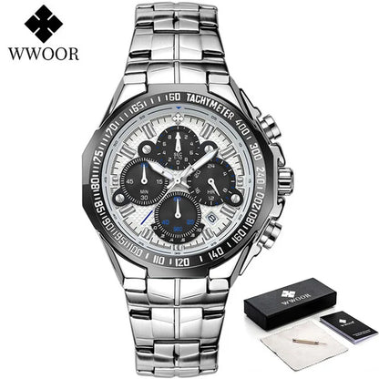 Relogio Masculino WWOOR Mens Watches 2024 Top Brand Luxury Wrist Watches For Men Gold Big Golden Male Chronograph Wristwatch Man