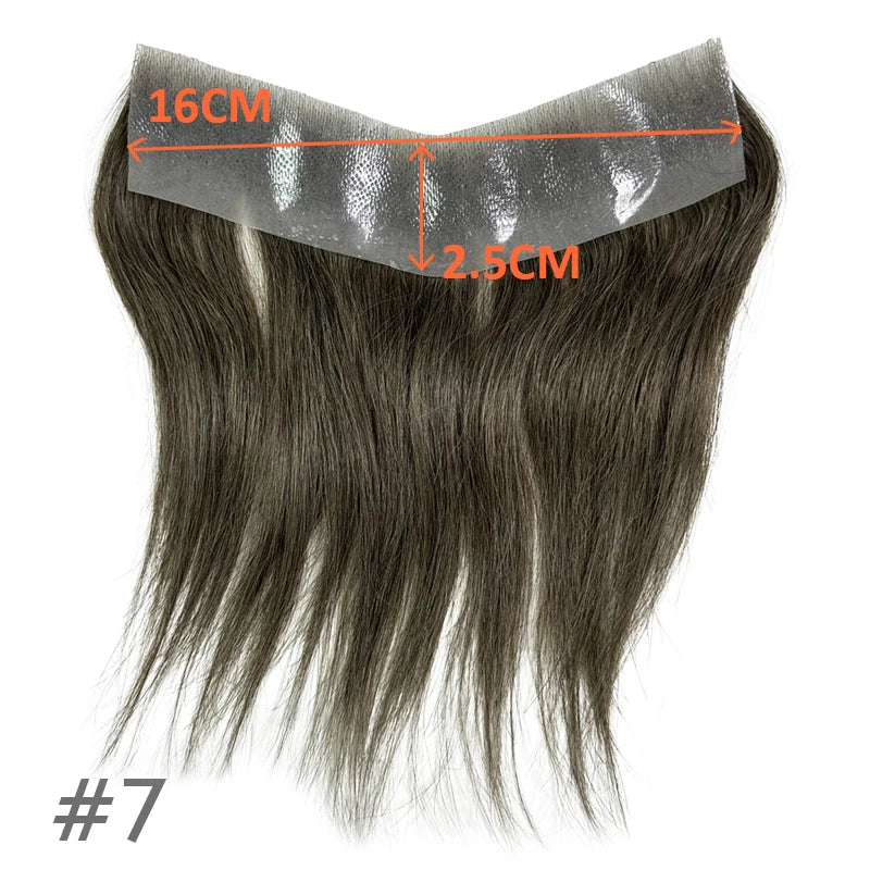 Vstyle Front Men's Capillary Prothesis Indian Human Hair Wig for Man Vloop Thin Skin Full PU Invisible Toupee Hairpiece Natural