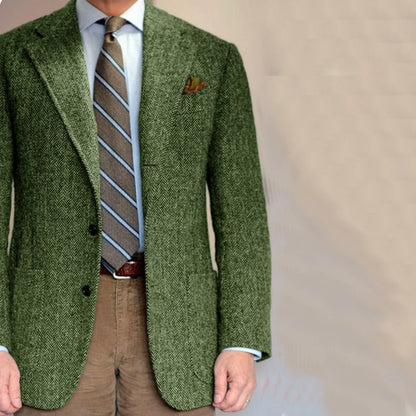Blazers Men's Single Jacket Men Suits High Quality Fashionable Social Men's Items Male Suit Standard Collar Single-Breasted