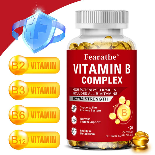 Vitamin B-Complex Vitamin Supplements (B12 B2 B3 B6 Folic Acid &Biotin), Immune & Energy Support,Immune Health