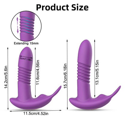APP Thrusting Vibrator for Women Clitoris Stimulator Rotating Telescopic Wearable Dildo G Spot Massage Adult Sex Toy for Women