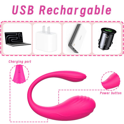 Wireless App-Controlled Vibrating Toy for Women Wearable Vibrator 9 Vibration Massager Long Distance Vagina Stimulator Sex Toy