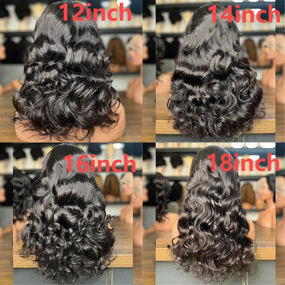 Vietnamese Super Double Drawn Human Hair Wig 13x4 Lace Front Wigs Vietnamese Raw Hair Wigs Loose Body Wave Full Thick End Wigs
