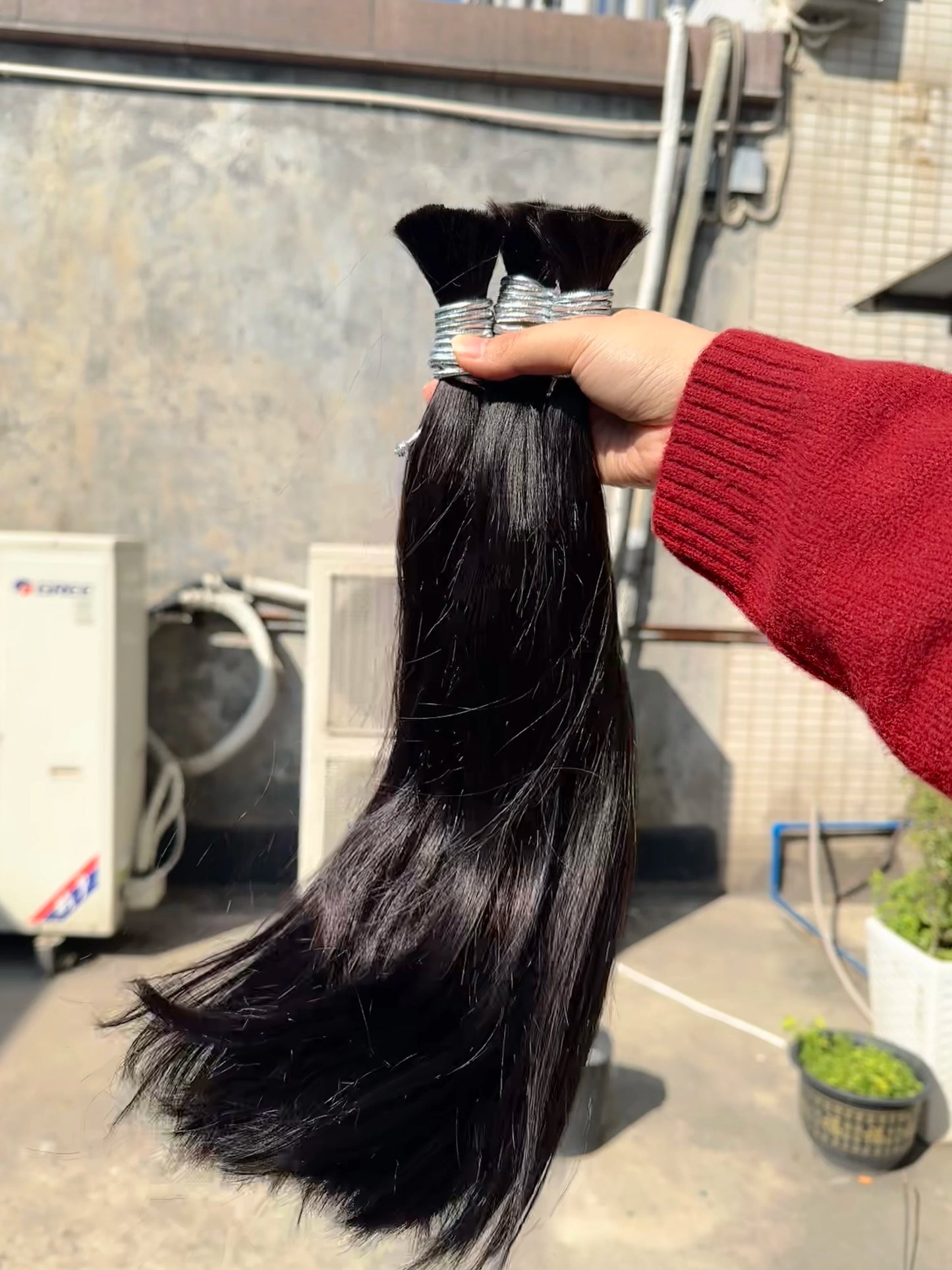 Chinese Bone Straight Hair Raw Vietnamese Human Hair Bundles For Braiding 100% Unprocessed No Weft Human Hair Bulk Extensions