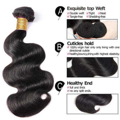 Short Peruvian Body Wave Bundles 3/4Deals 100% Unprocessed Virgin Human Raw Hair Weave Loose Short Hair Loose Body Weave Bundles