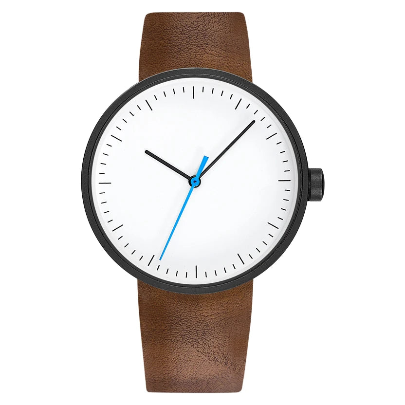 Watches For Men Minimalist Casual Waterproof Quartz Wristwatches High Quality PU Strap Original Clock 2025 Reloj Hombre
