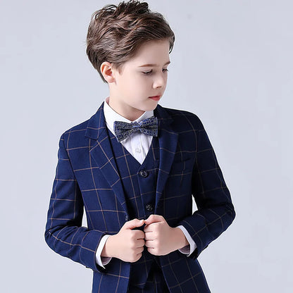 Children Boys Wedding Suit Spring Autumn 1-14 Years Teenager Kids Suits Outfits Set Formal Elegant Suits For Children