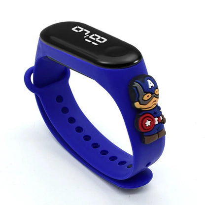 Cartoon Marvel Children's Watch  Fashion Watches Electronic Digital LED Display Watches Waterproof Holiday  Gift Kids Watches