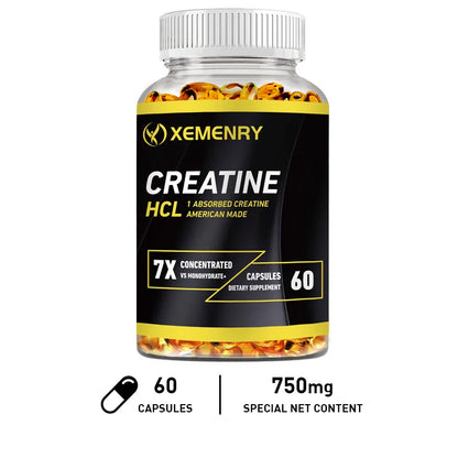 Creatine HCl - Boosts Energy Endurance and Muscle Mass for Improved Athletic Performance