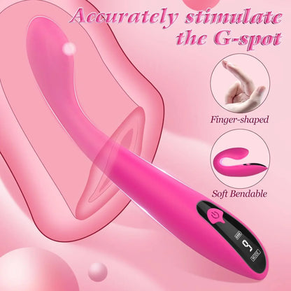 9 Vibrating LCD Display Vibrator for Women Vagina G Spot Clitoris Tits Anal Stimulator Massager Bullet Adult Sex Toys for Couple