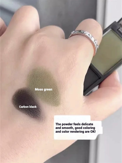 Biya 2 Color Eyeshadow Protable Red Black Plate Matte Eye Shadow Dark Smoky Cosmetics Makeup Party Halloween Diy Makeup