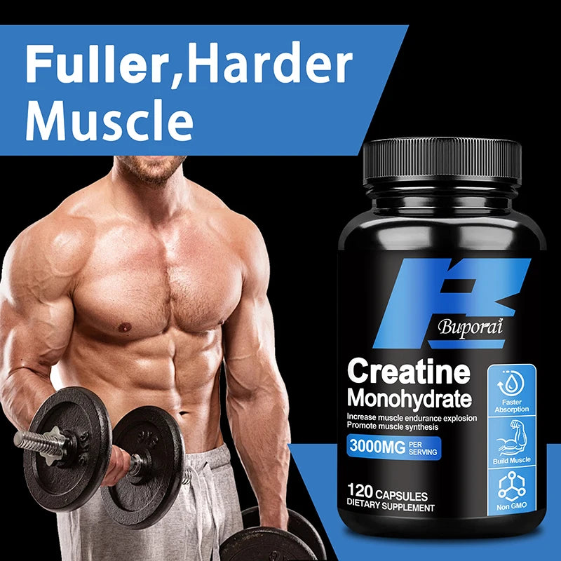 Creatine Monohydrate - Improves Energy and Endurance, Increases Muscle Mass, and Athletic Performance