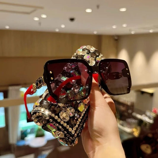 2025 New Fashion Luxury Brand Sungalsses Women Oversized Classic Sun Glasses Ladies Vintage Square Gafas De Sol UV400