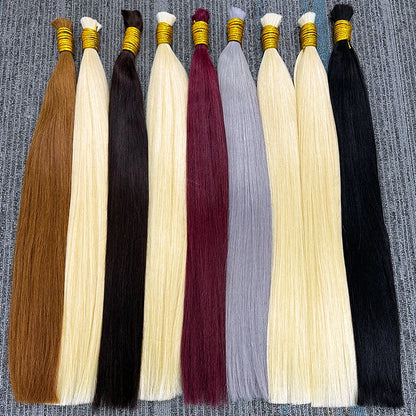 Chinese Bone Straight Hair Raw Vietnamese Human Hair Bundles For Braiding 100% Unprocessed No Weft Human Hair Bulk Extensions