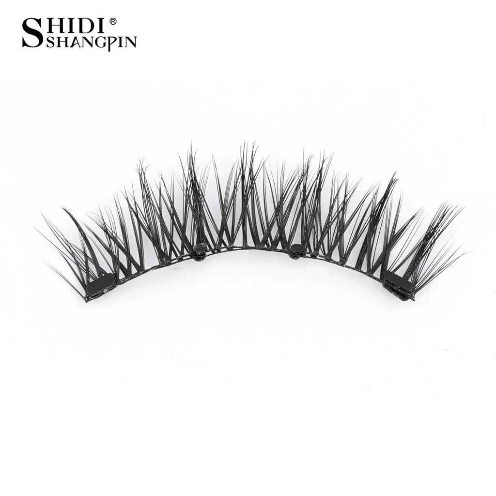 1 Pair Magnetic Eyelashes Set Reusable Easy to use Eyelash Extension Tools Natural Curler False Eyelashes With Magnetic Tweezers