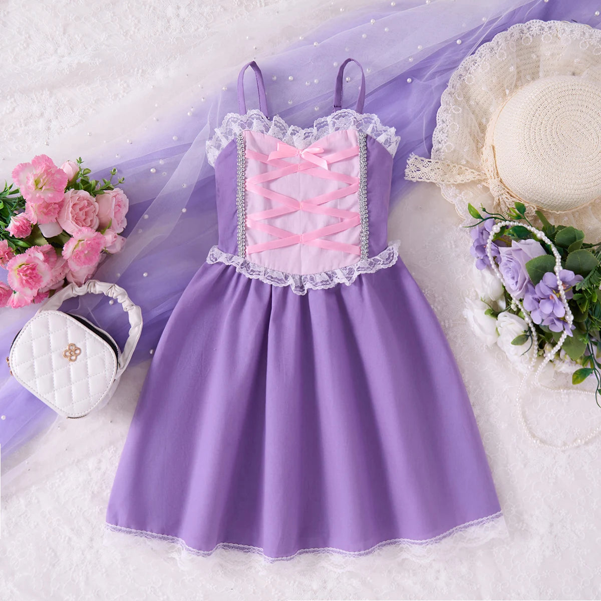 2-10yrs Children's Fashion Dresses Barbi White Snow Moana Dress Girls Casual Outfits Kids Princess Dress For Girls Slings Skirt
