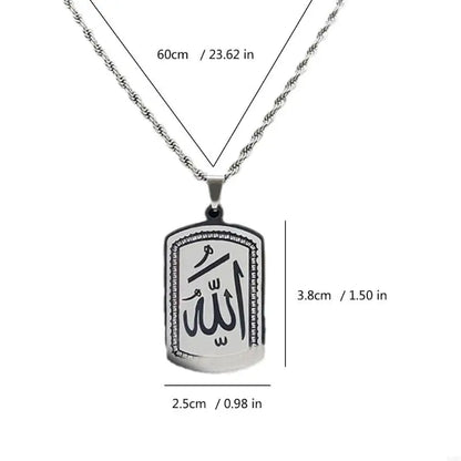 62KE Comfortable Necklace with Intricate Arabic Pattern Blessing Necklace Religious Neck Jewelry Suitable for Everyday Wear