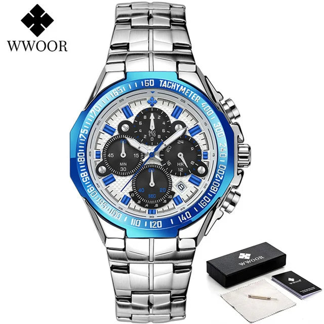 Relogio Masculino WWOOR Mens Watches 2024 Top Brand Luxury Wrist Watches For Men Gold Big Golden Male Chronograph Wristwatch Man