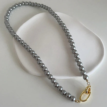 Modern Jewelry Elegant Temperament One Layer Bead Necklace For Women Female Gift Simply Design Accessories 2025 Trend New