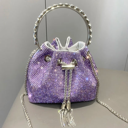 purses and handbags bags for women luxury Designer bucket clutch purse evening banquet bag Crystal rhinestone shoulder bags