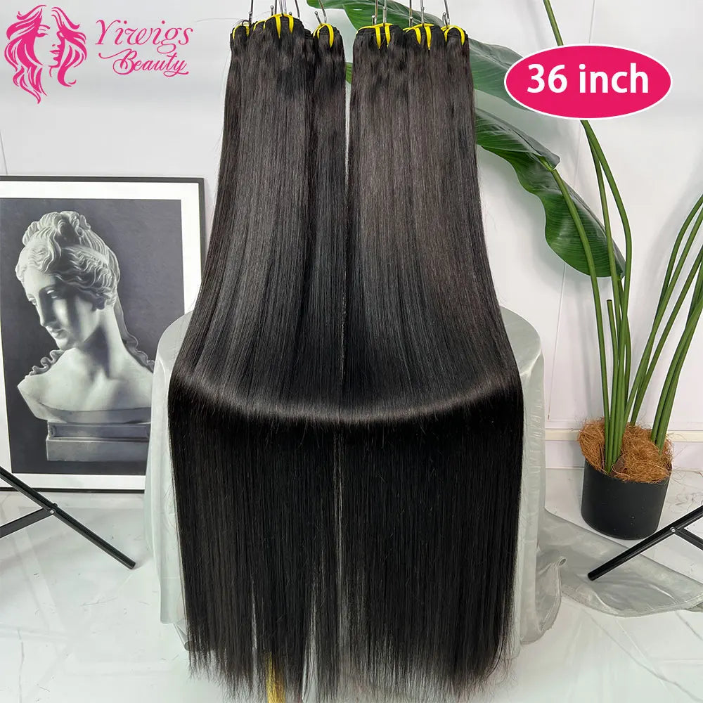 10-36 Inch Bone Straight Human Hair Weave Bundles Natural Color 100% Raw Human Hair Extension Tissage 1 3 4 Bundles Weft