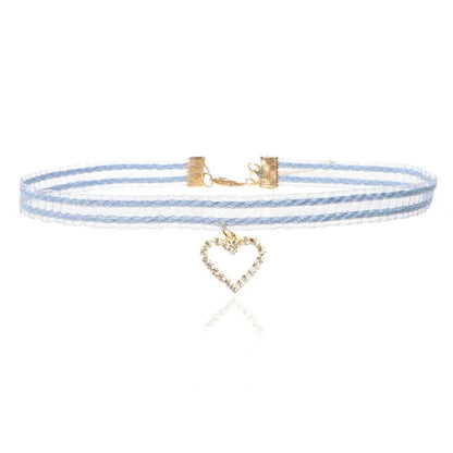 Necklace for Women Short Clavicle Lace Sexy Hearts Pearl Leaf Bow Butterfly Star Choker Lady Party Jewelry Girl Gift