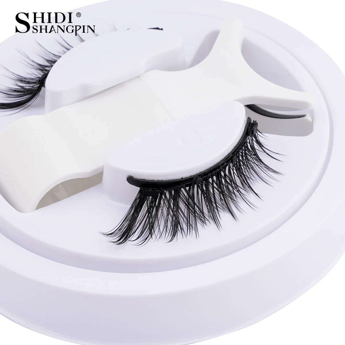 1 Pair Magnetic Eyelashes Set Reusable Easy to use Eyelash Extension Tools Natural Curler False Eyelashes With Magnetic Tweezers