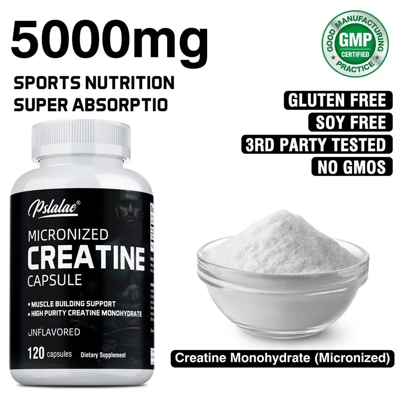 Creatine Monohydrate - Increase Muscle Strength, Improve Endurance, Promote Athletic Performance, Enhance Energy, Non-GMO