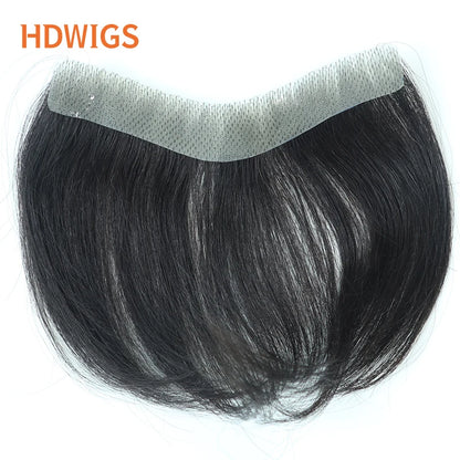 Vstyle Front Men's Capillary Prothesis Indian Human Hair Wig for Man Vloop Thin Skin Full PU Invisible Toupee Hairpiece Natural