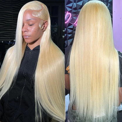 Bone Straight 613 honey blonde Hd full Lace Frontal Human Hair Wigs Brazilian 13x6 200 Density Wig cheap wigs on sale clearance