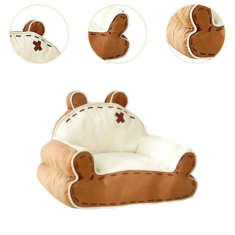 Pet Sofa Playing Fashion Home Decoration Kitten Warm Pet House Dog Sofa Nest Cat Bed for Pet Small Medium Dogs Cats Home Indoor