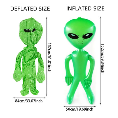 1pc Inflatable Alien Toy PVC Alien Model Theme Party Decorative Props Indoor Outdoor Festival Decoration